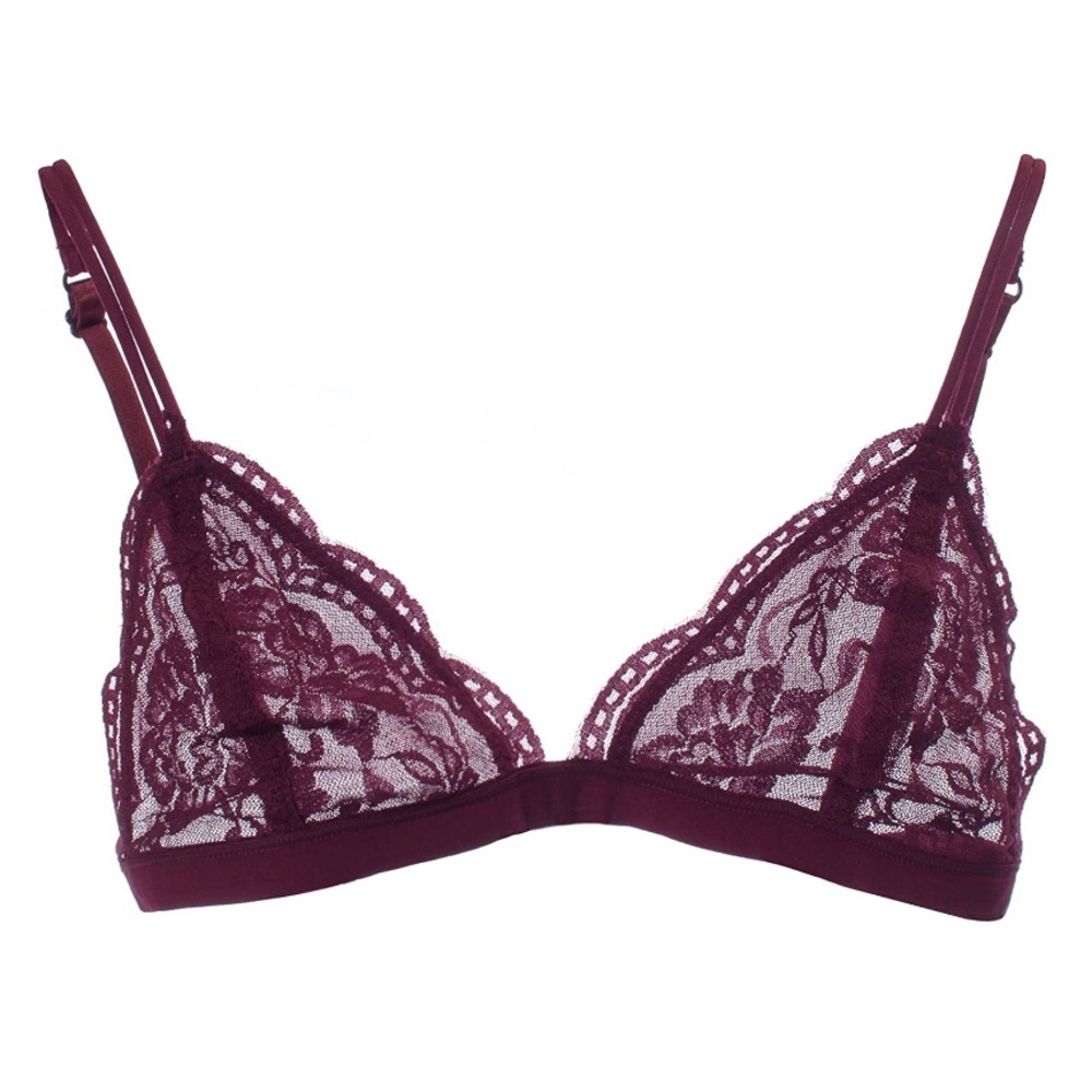 NWOT Urban K Womens Semi Sheer Lace Sexy Bralette